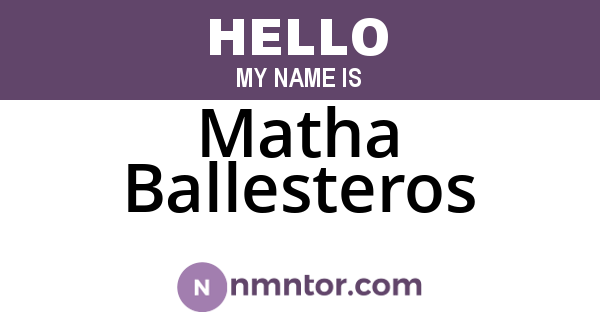 Matha Ballesteros