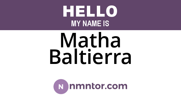 Matha Baltierra