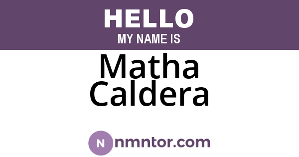 Matha Caldera