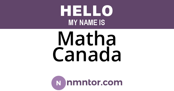 Matha Canada