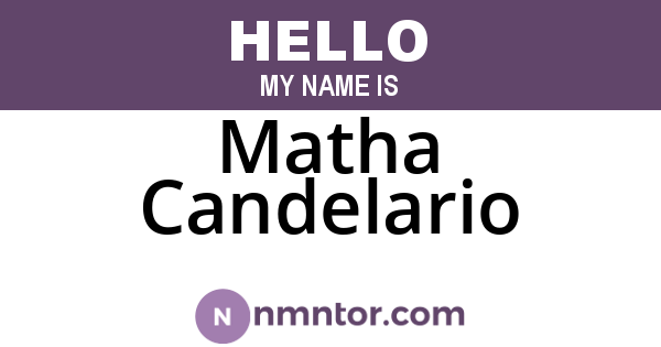 Matha Candelario