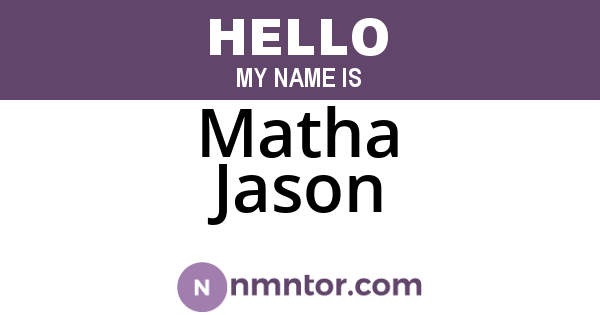 Matha Jason