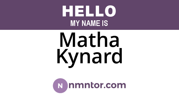 Matha Kynard
