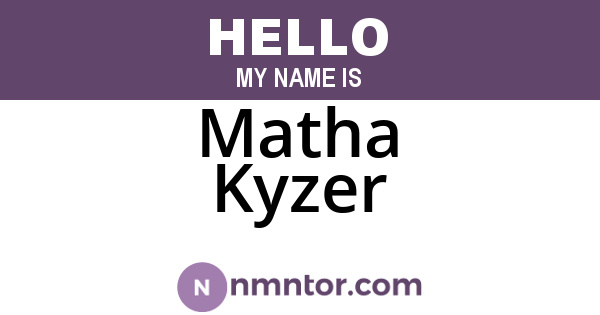 Matha Kyzer