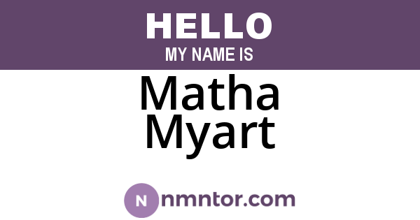 Matha Myart