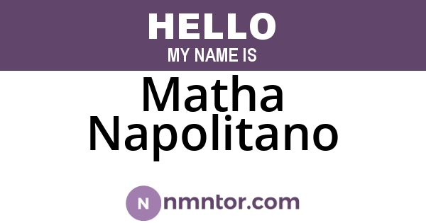 Matha Napolitano