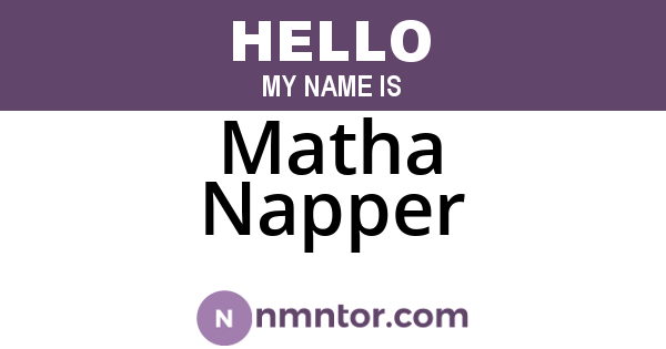 Matha Napper
