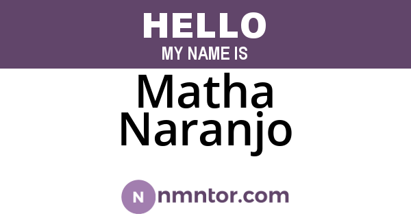 Matha Naranjo