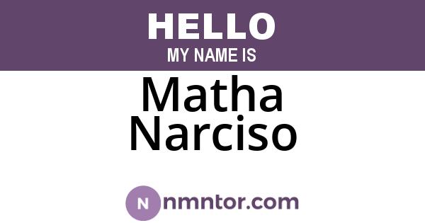 Matha Narciso