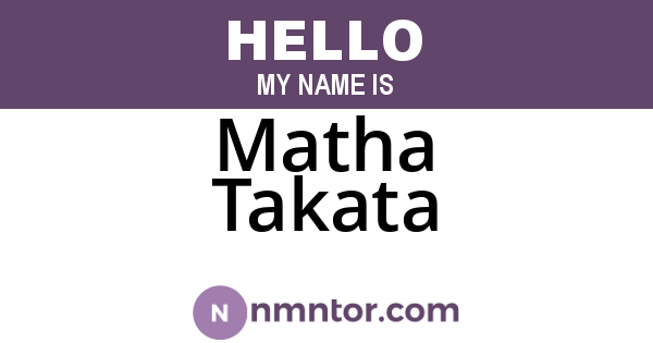 Matha Takata