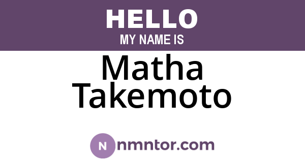 Matha Takemoto