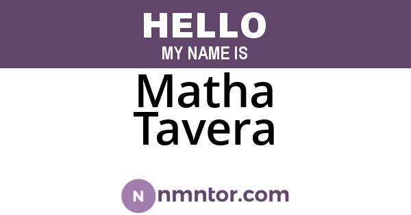 Matha Tavera