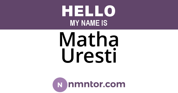 Matha Uresti