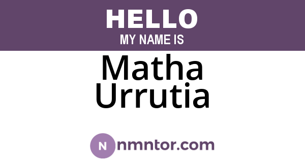 Matha Urrutia