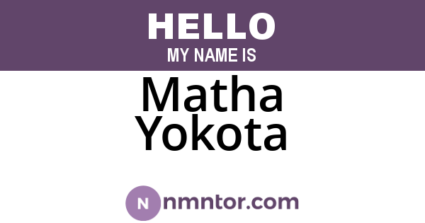 Matha Yokota