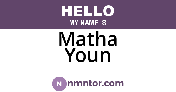Matha Youn