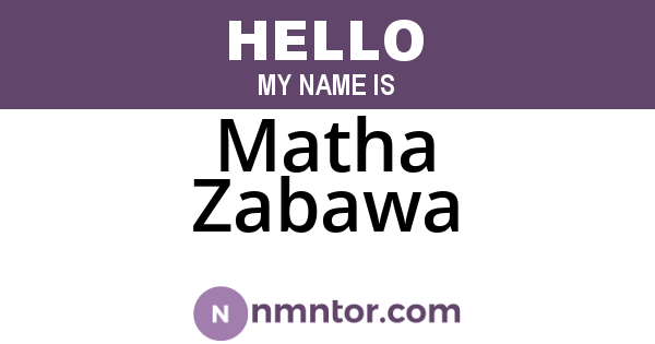 Matha Zabawa