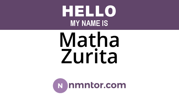 Matha Zurita