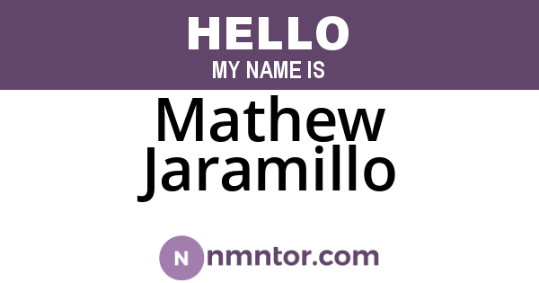 Mathew Jaramillo