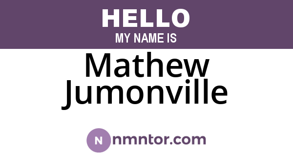 Mathew Jumonville