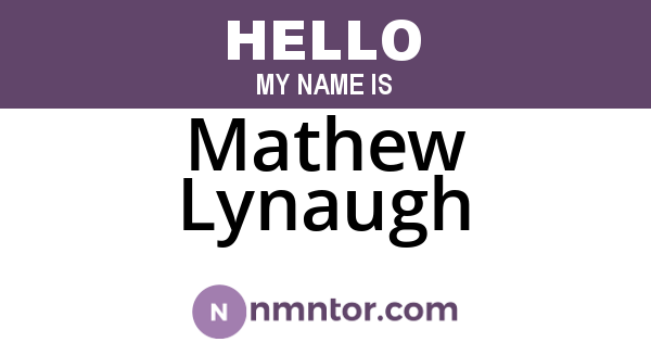Mathew Lynaugh