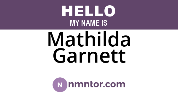Mathilda Garnett