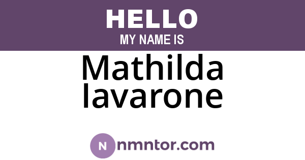 Mathilda Iavarone