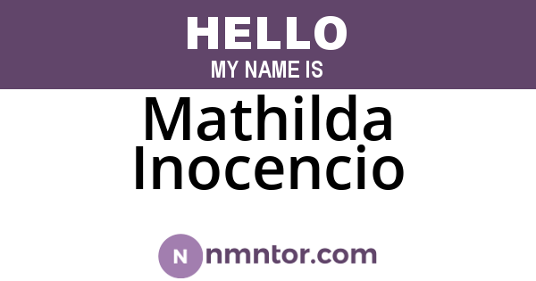 Mathilda Inocencio