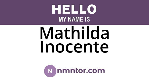 Mathilda Inocente