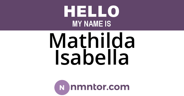 Mathilda Isabella