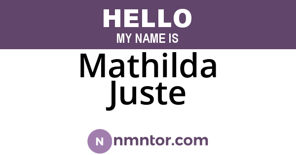 Mathilda Juste
