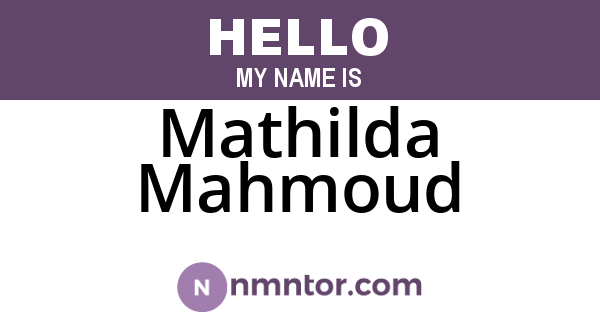 Mathilda Mahmoud
