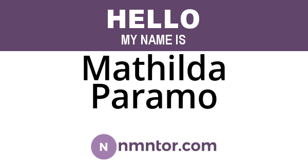 Mathilda Paramo