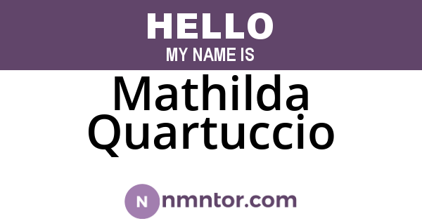 Mathilda Quartuccio