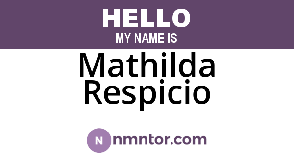 Mathilda Respicio