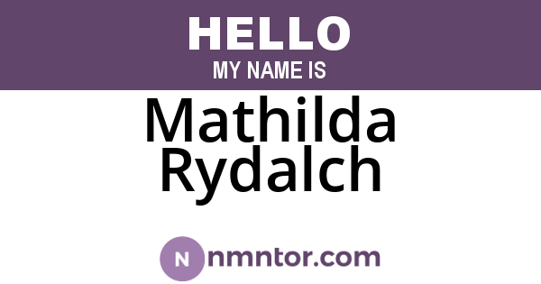 Mathilda Rydalch