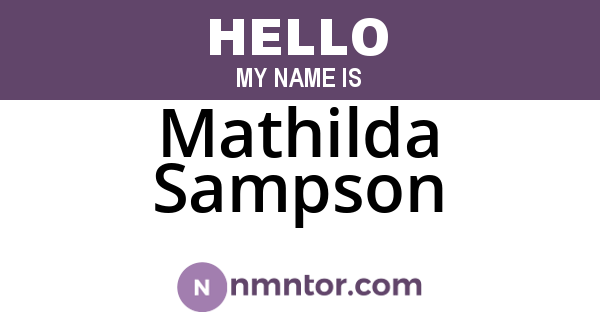 Mathilda Sampson