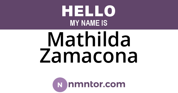 Mathilda Zamacona