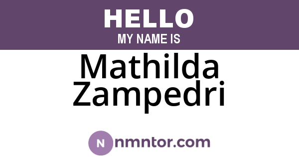 Mathilda Zampedri