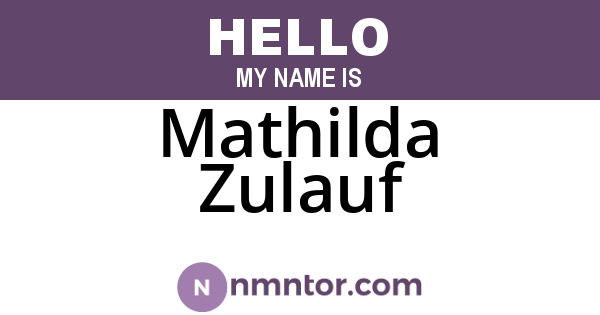 Mathilda Zulauf