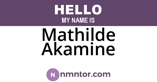 Mathilde Akamine