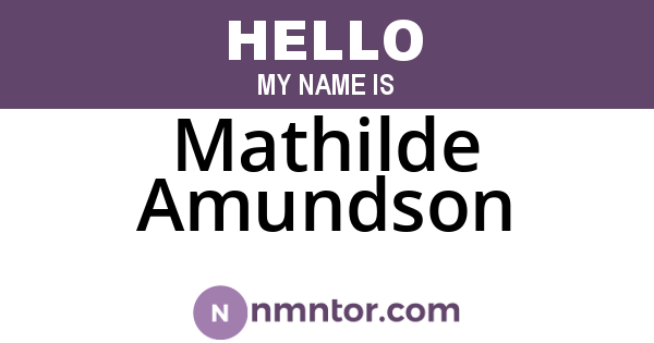Mathilde Amundson