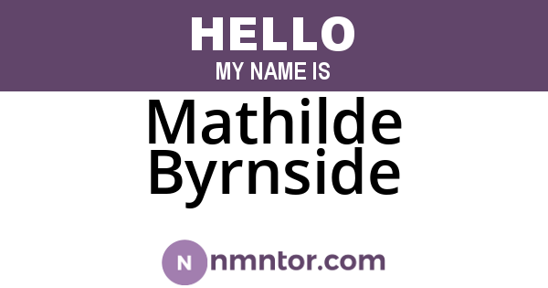 Mathilde Byrnside