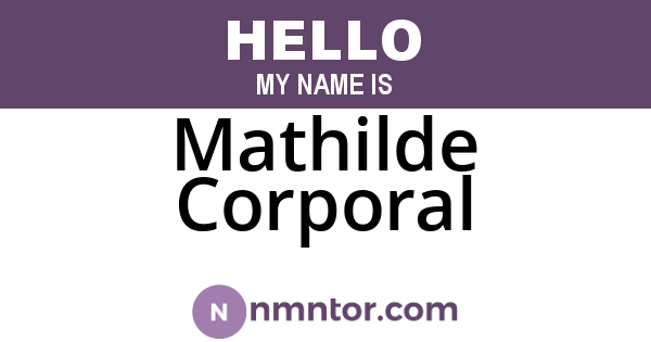 Mathilde Corporal