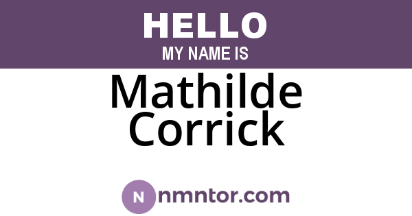 Mathilde Corrick