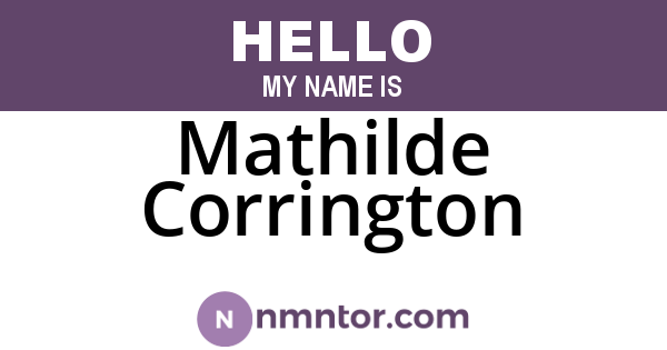 Mathilde Corrington