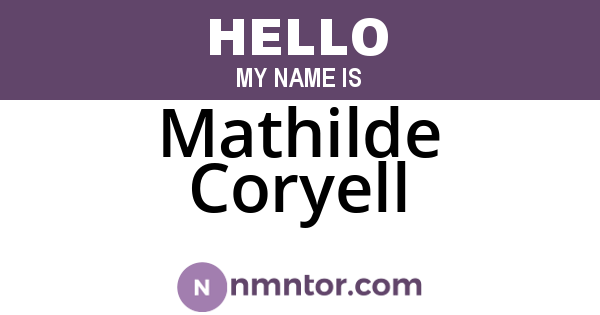 Mathilde Coryell