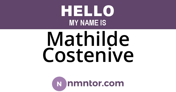 Mathilde Costenive