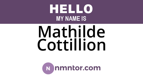 Mathilde Cottillion