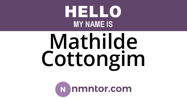 Mathilde Cottongim